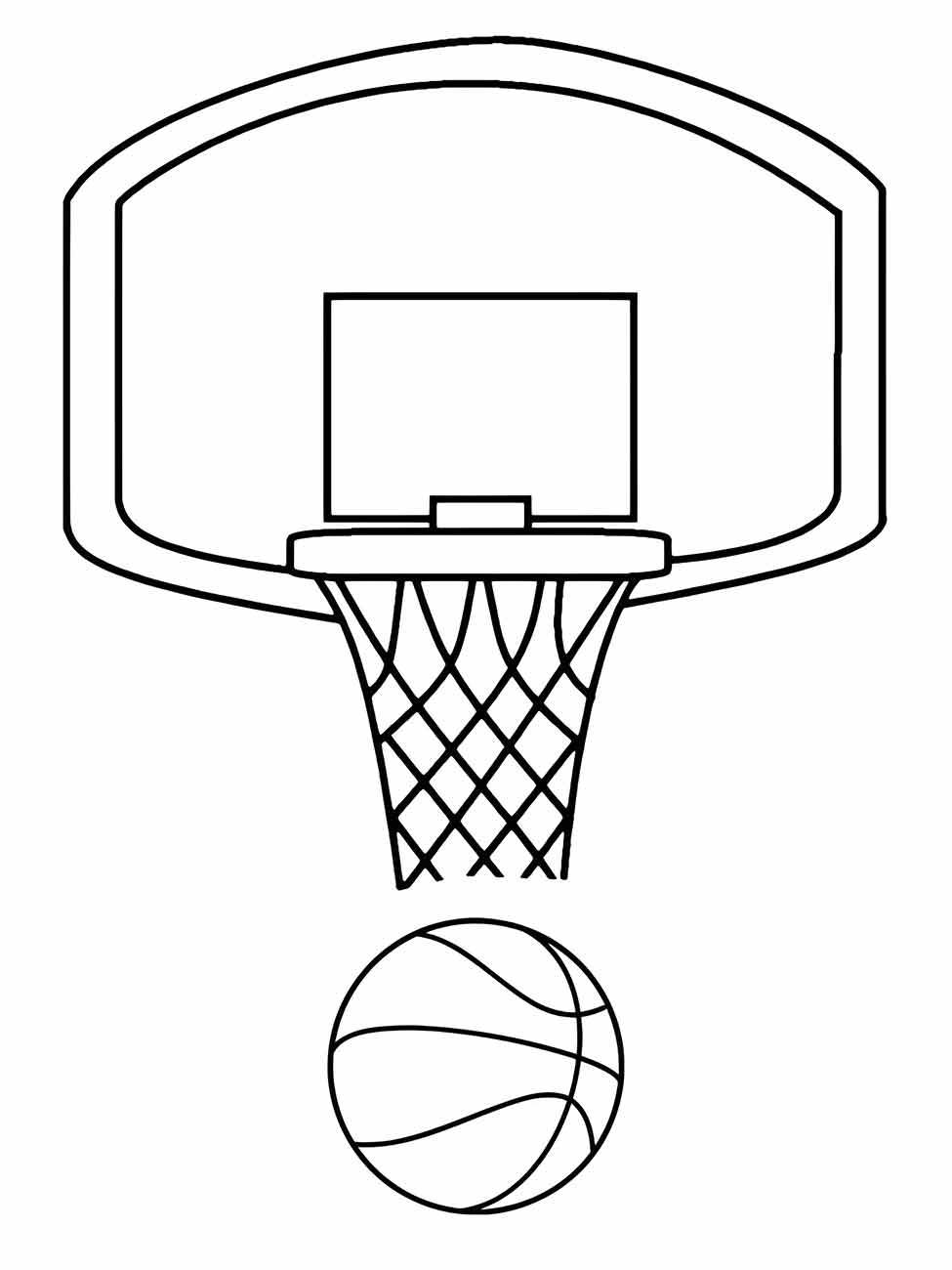 Bola de basquete para colorir - Imprimir Desenhos