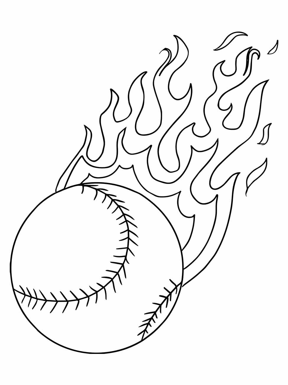 Página de colorir realista para adultos de um jogo de beisebol nos