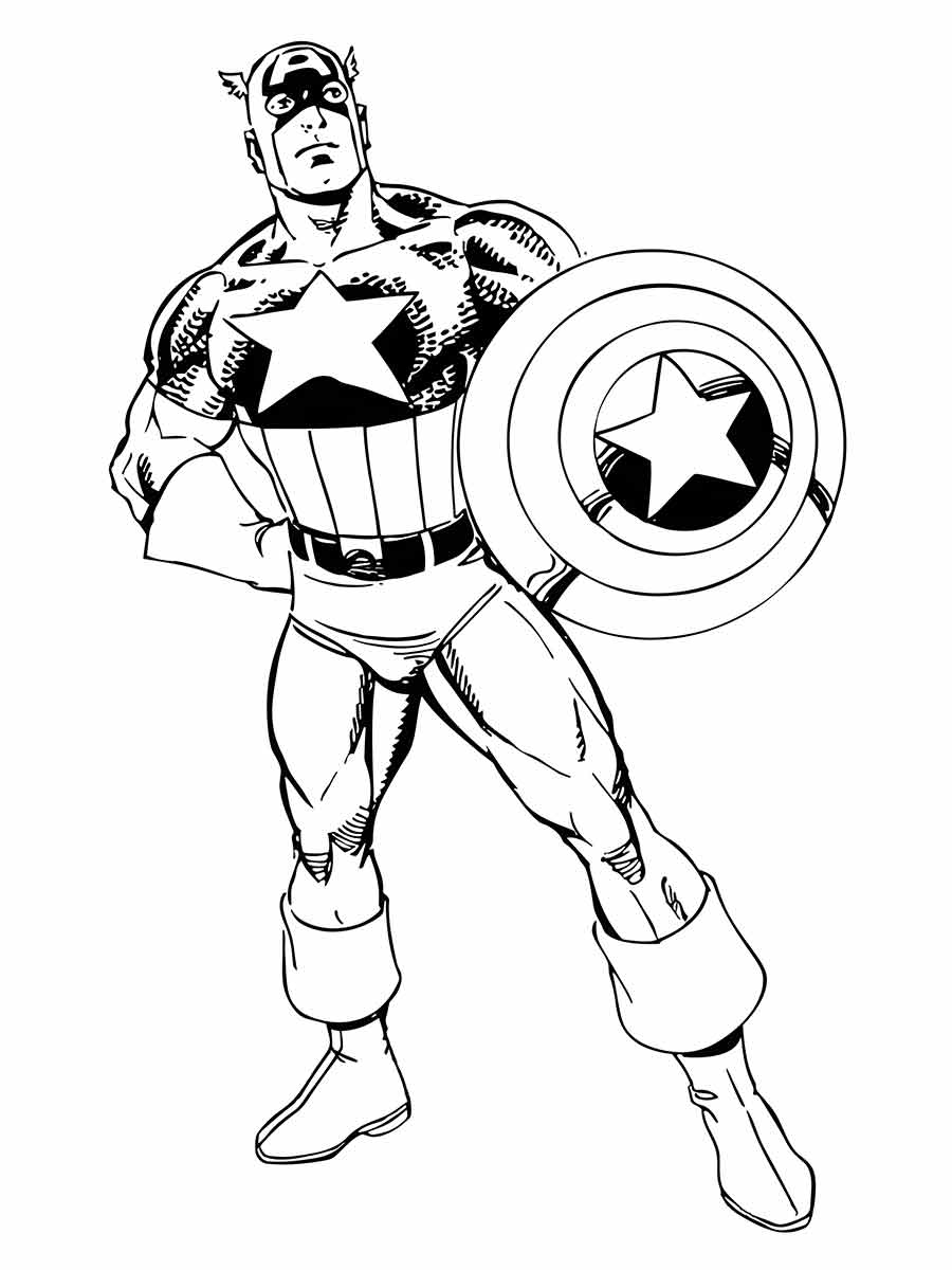 Desenho colorir Capitão América