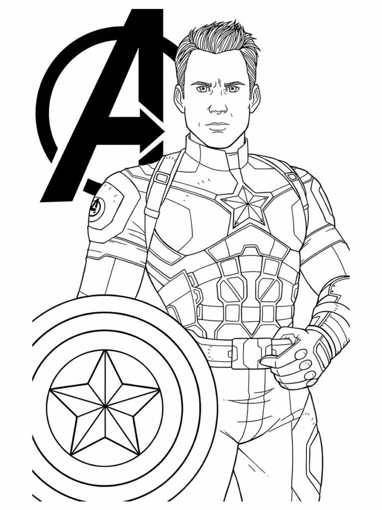 Desenho para colorir do Capitão América