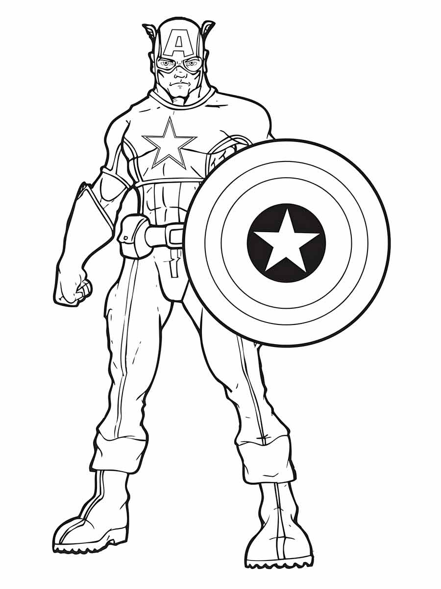 Desenho Capitão América para colorir