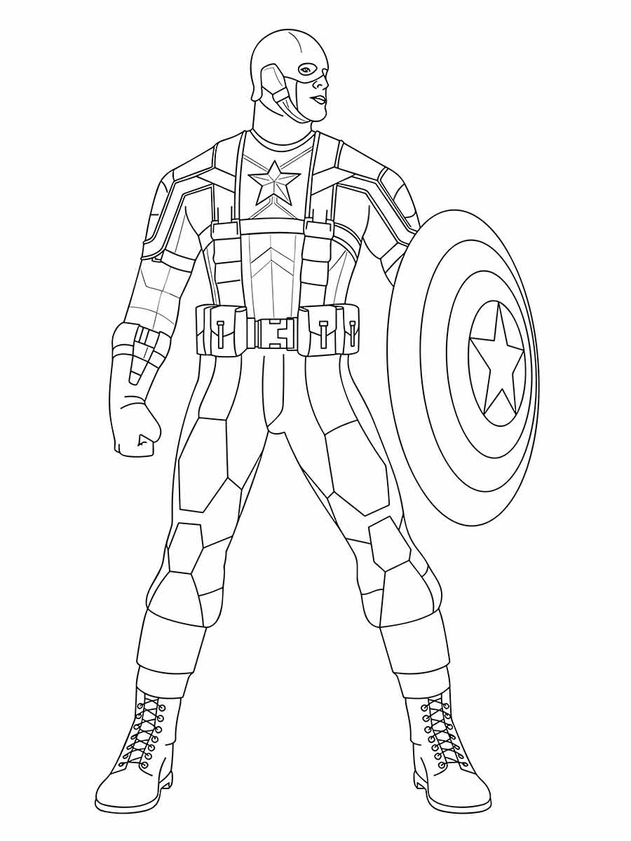 Captain América para colorir