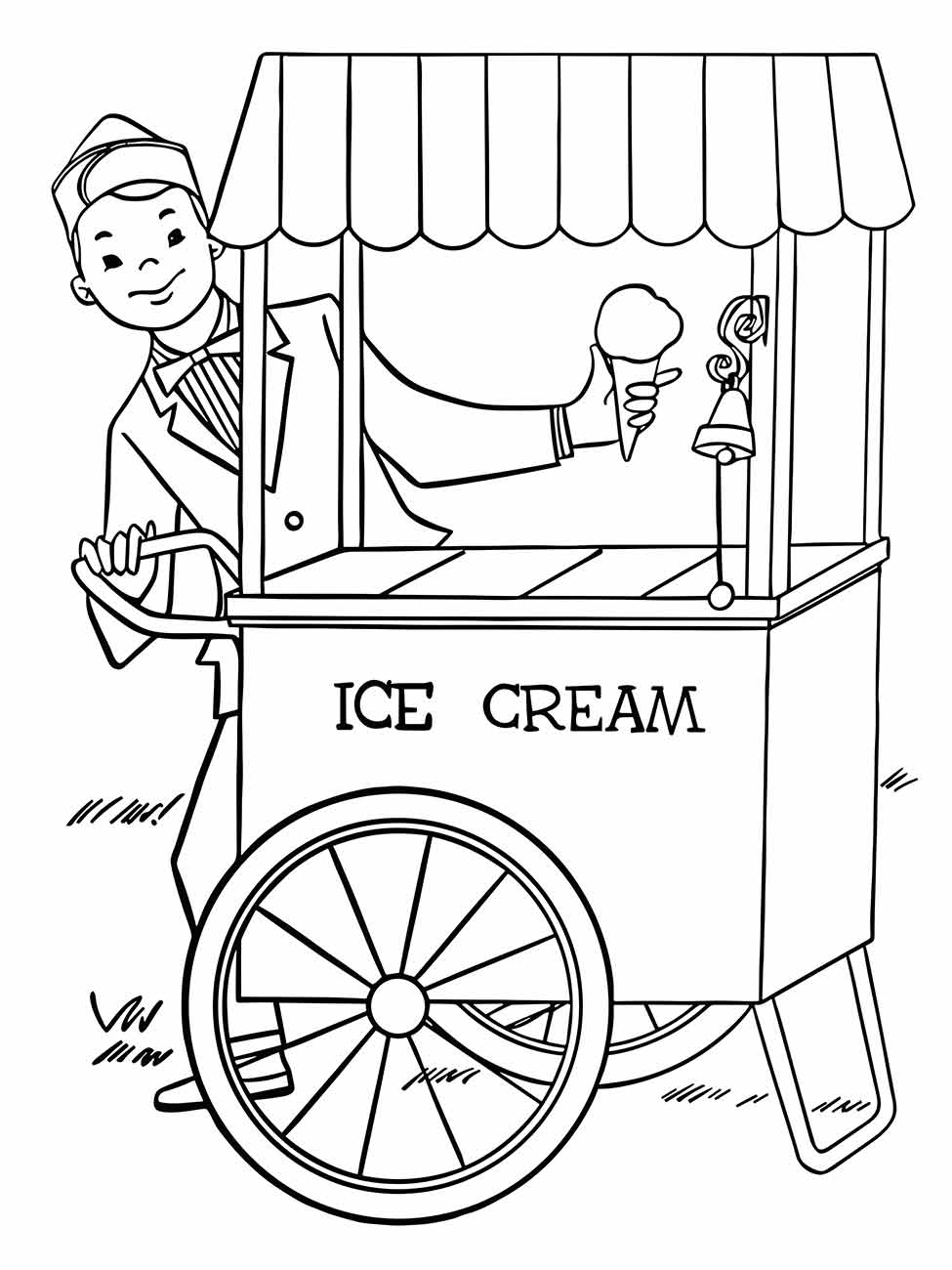 Desenho de Uma casquinha de sorvete para Colorir - Colorir.com