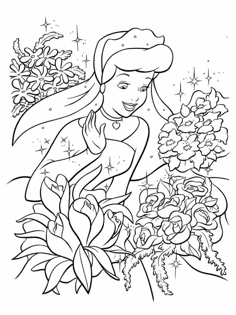 Desenhos da Princesa Cinderela para colorir.