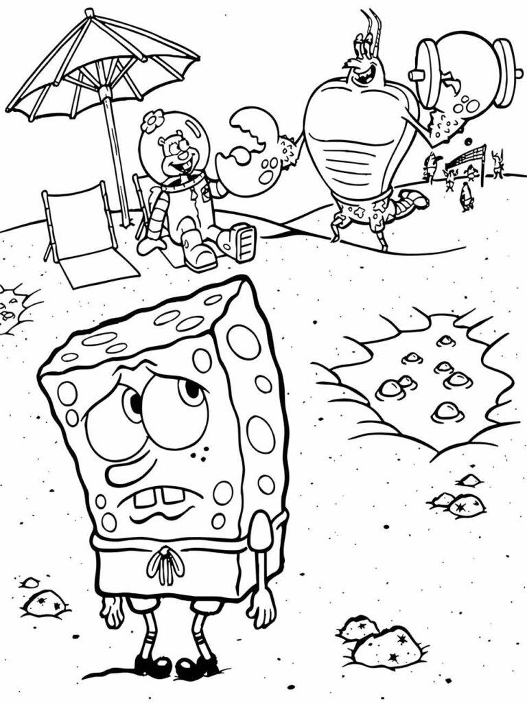 Desenhos para colorir do Bob Esponja