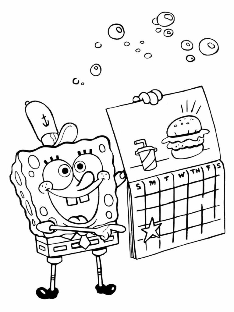 Desenho do Bob Esponja para colorir