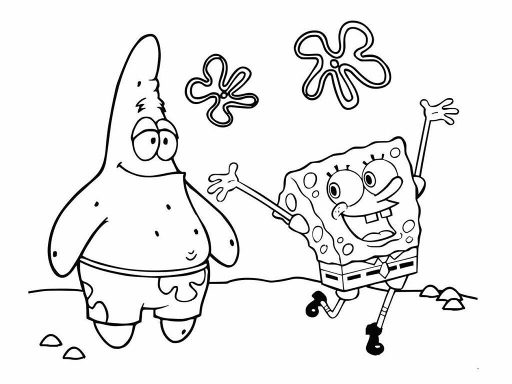 Patrick Bob Esponja para colorir