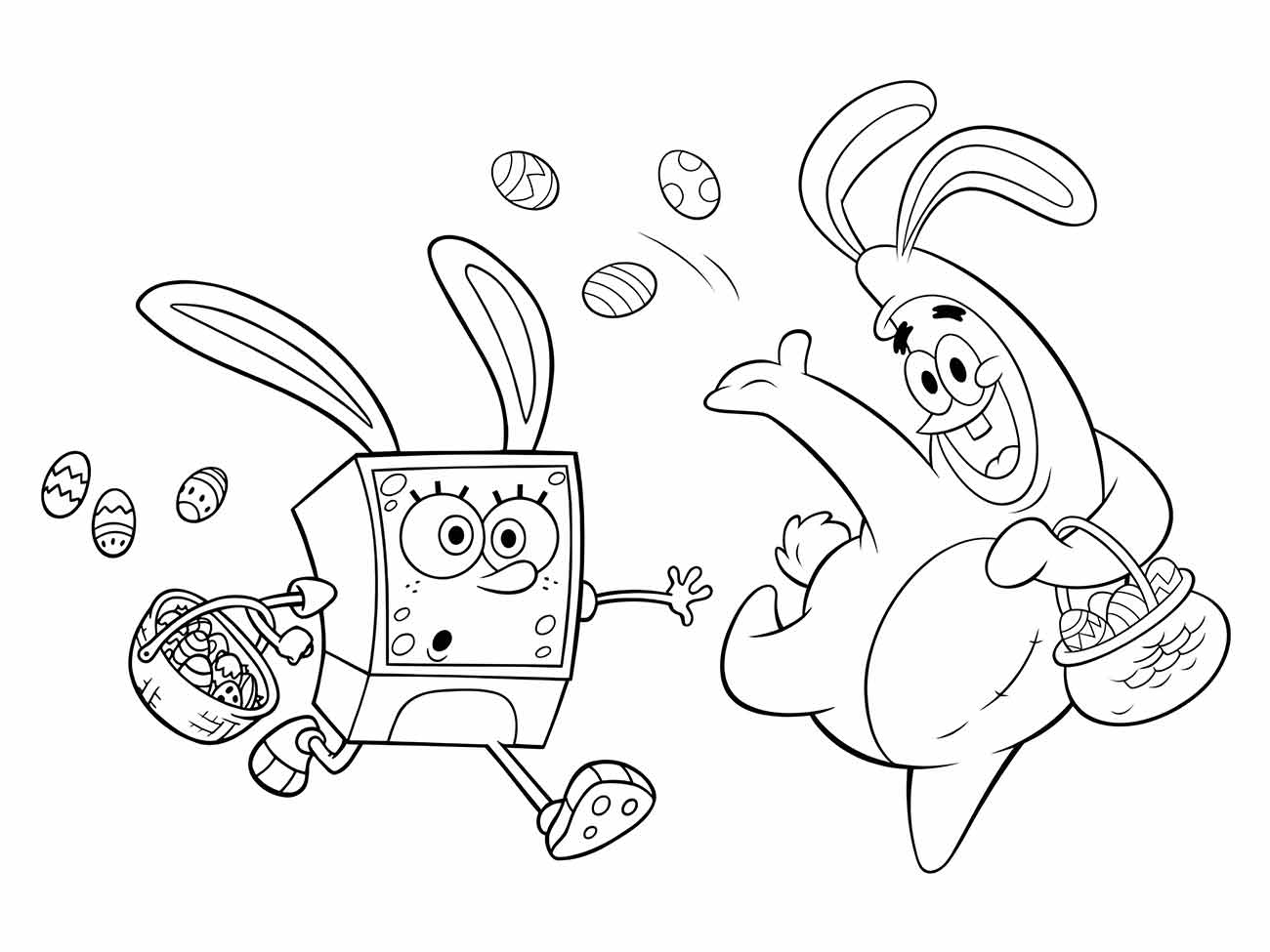 Desenho do Patrick Bob Esponja para colorir