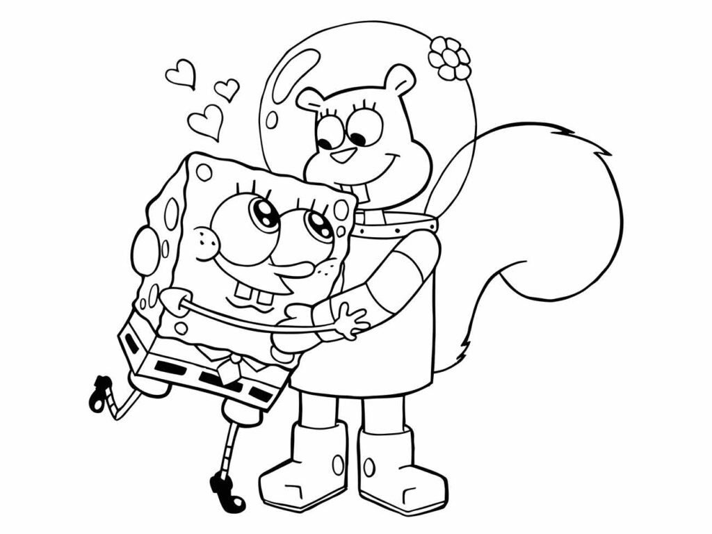 102 desenhos de Bob Esponja para colorir