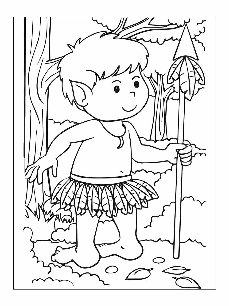 Curupira desenho para colorir