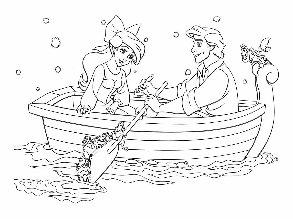 Desenho para colorir princesa ariel