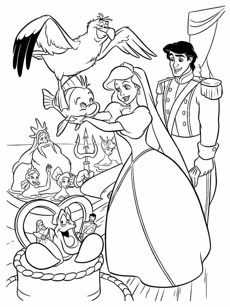 Vários desenhos para colorir e imprimir da Ariel, a sereia que é uma das personagens mais bonitas e simpáticas da Disney...