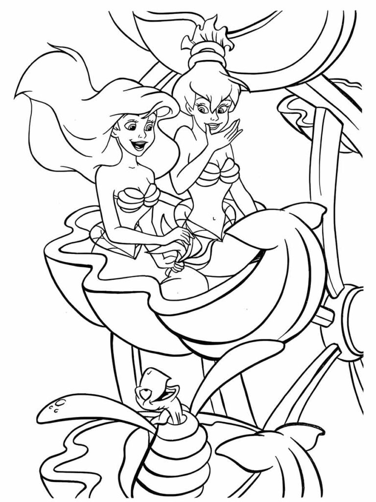 desenhos para colorir princesa ariel