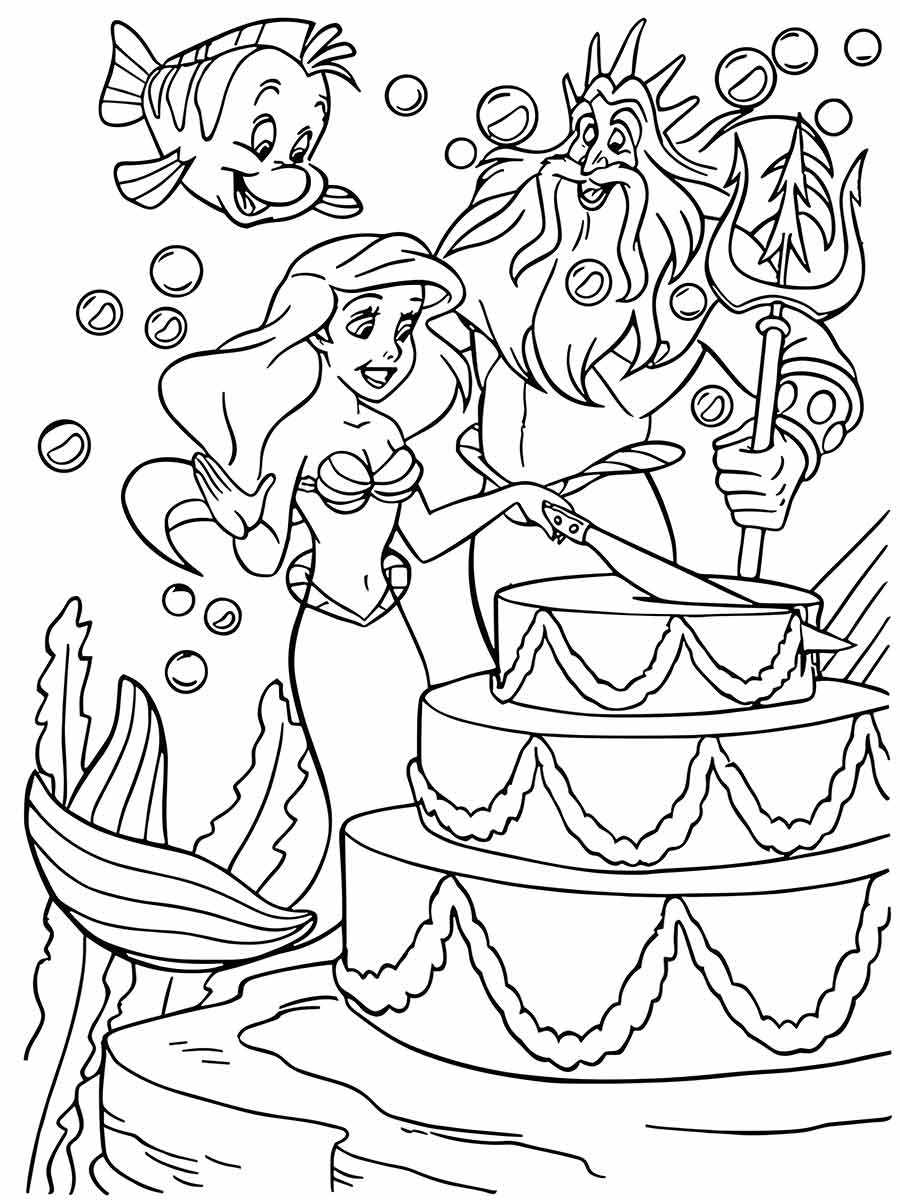 desenhos para colorir sereia ariel