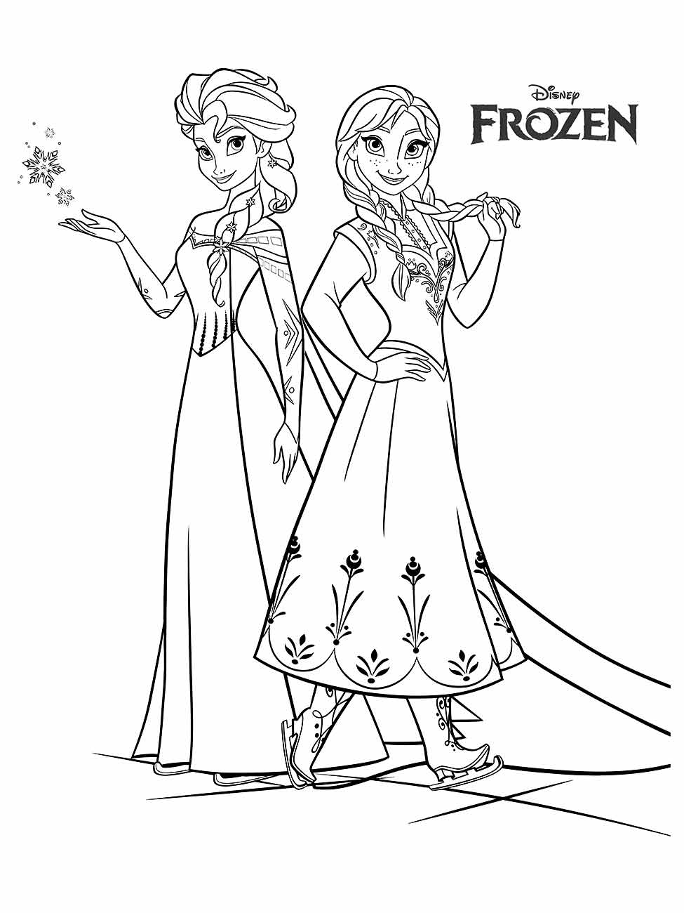 Desenho Frozen para Colorir e Imprimir