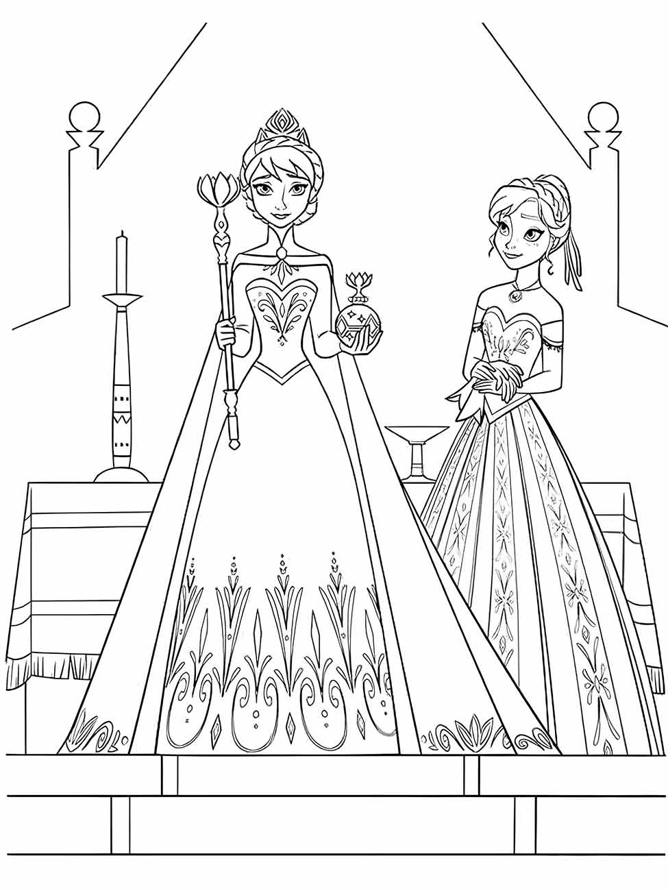 Desenhos para Colorir Princesas Frozen