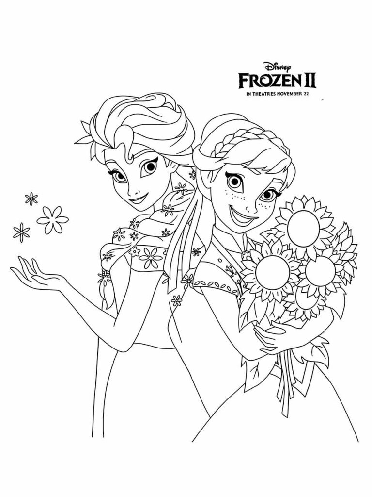 Frozen e Anna para Colorir