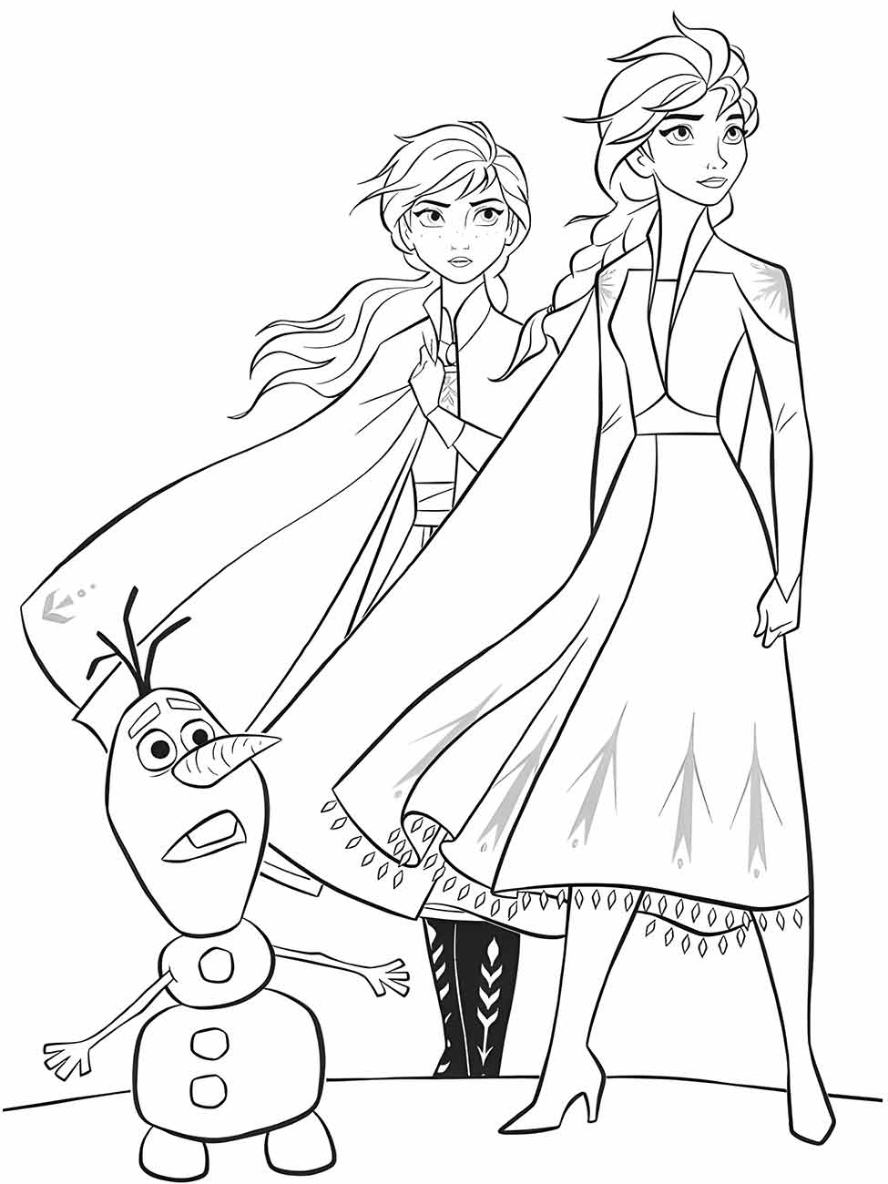 Personagens Frozen para Colorir