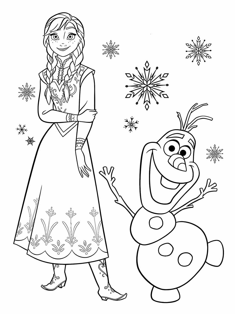 Olaf Frozen para Colorir