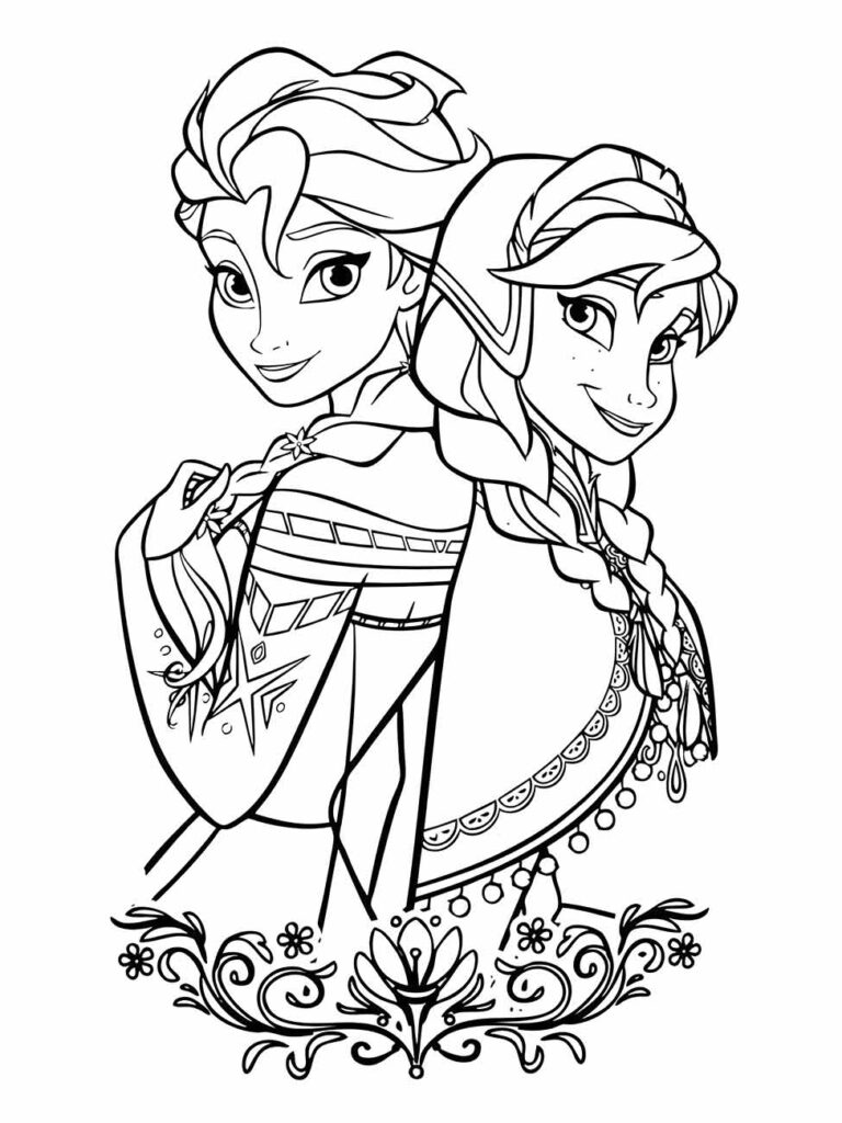 Anna Frozen Desenho para Colorir