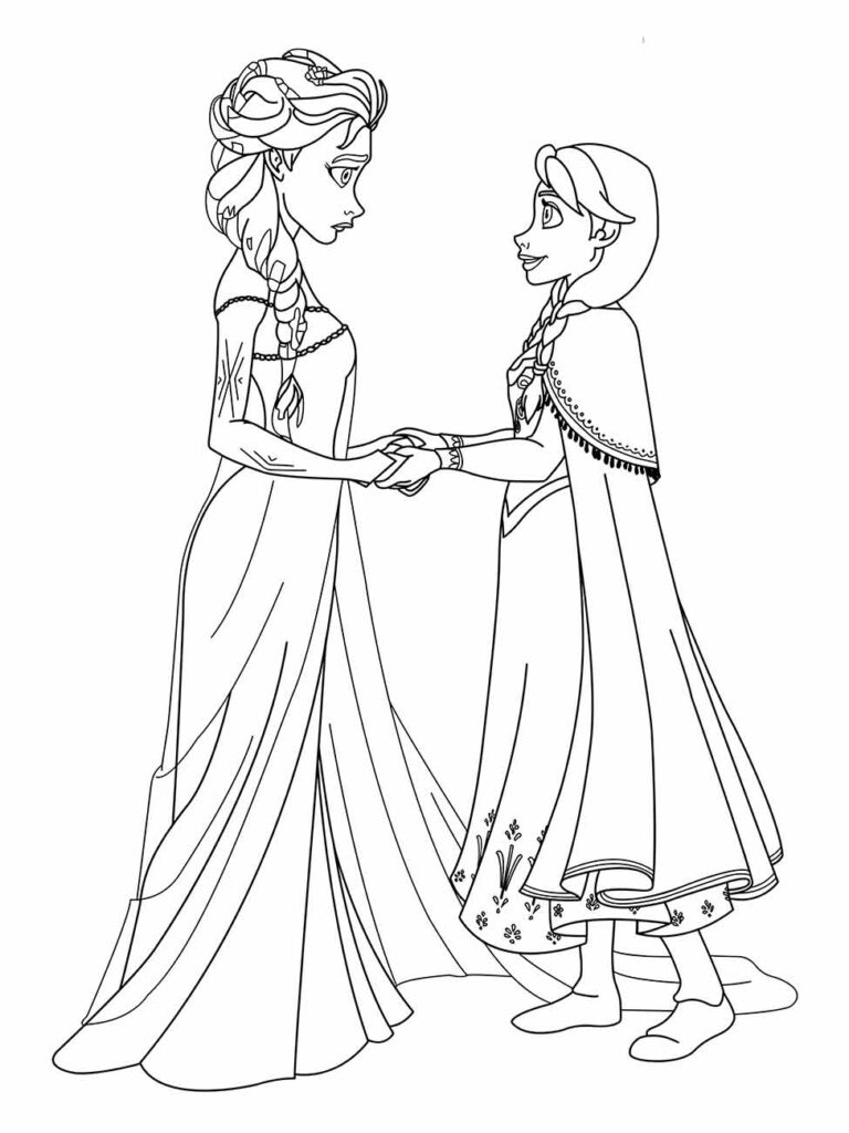 Desenho de Anna do Filme Frozen para colorir