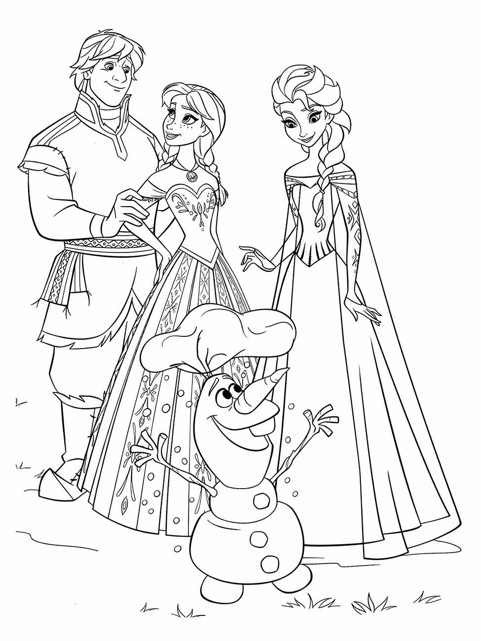 Desenho do Frozen para Colorir