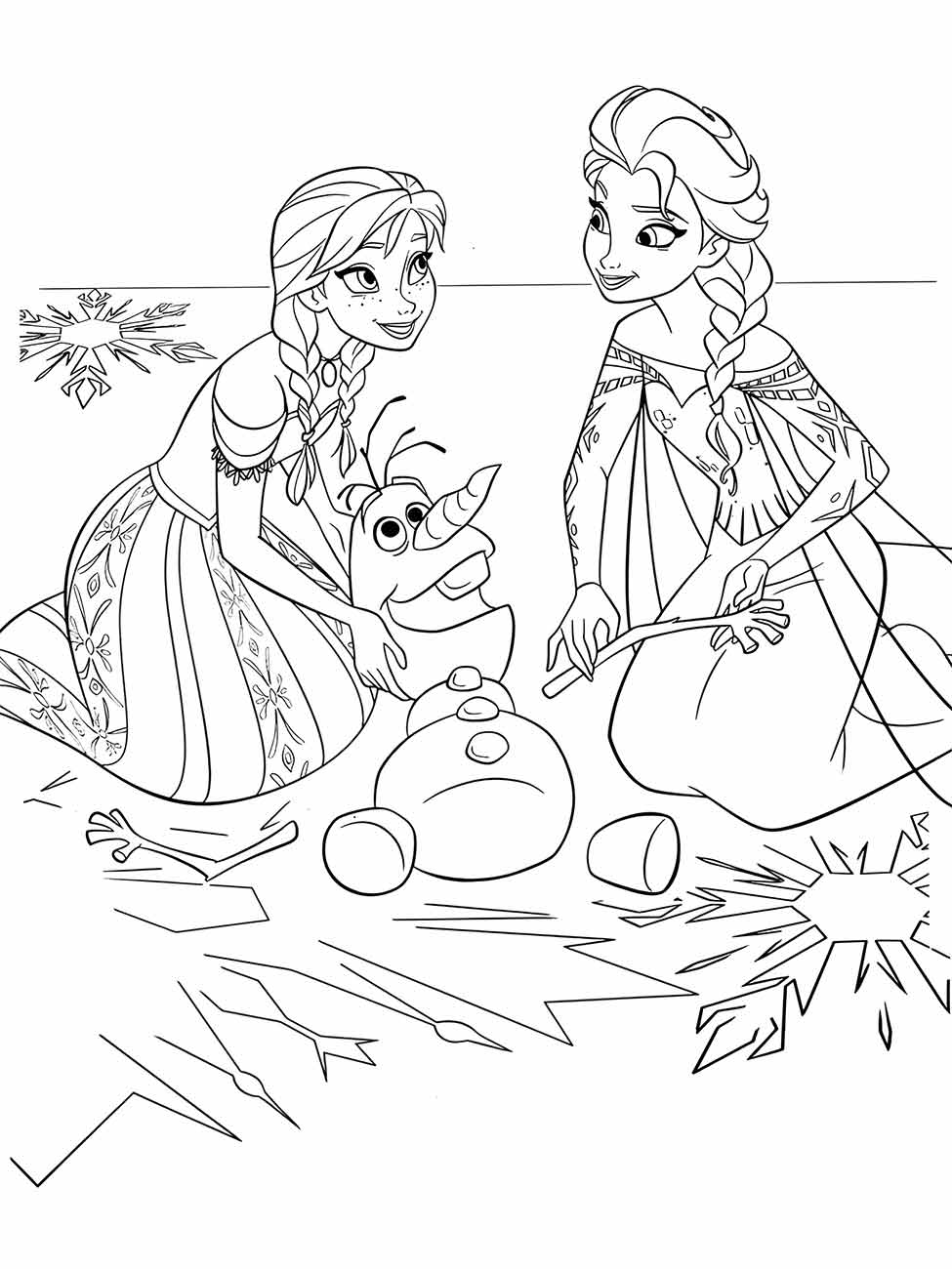 Desenho Anna Frozen para Colorir