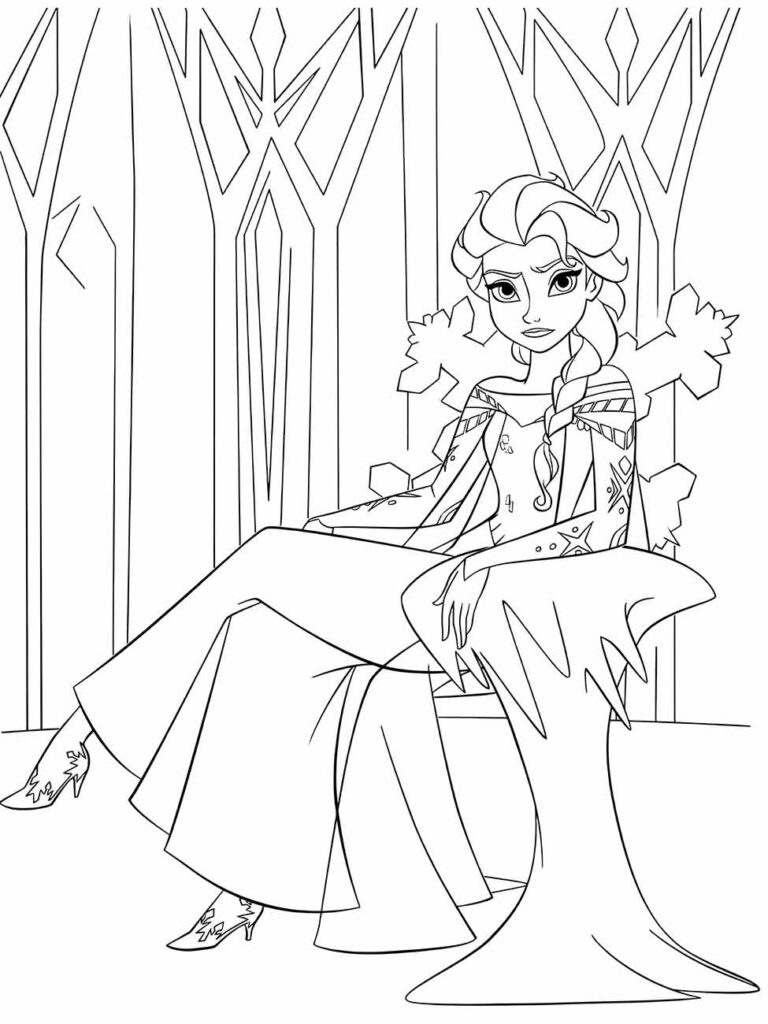 Desenho para Colorir de Frozen