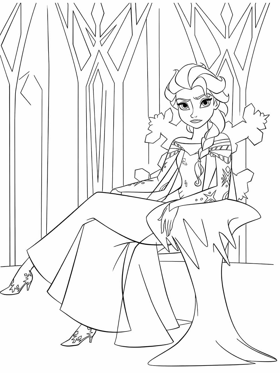 Desenho para Colorir de Frozen