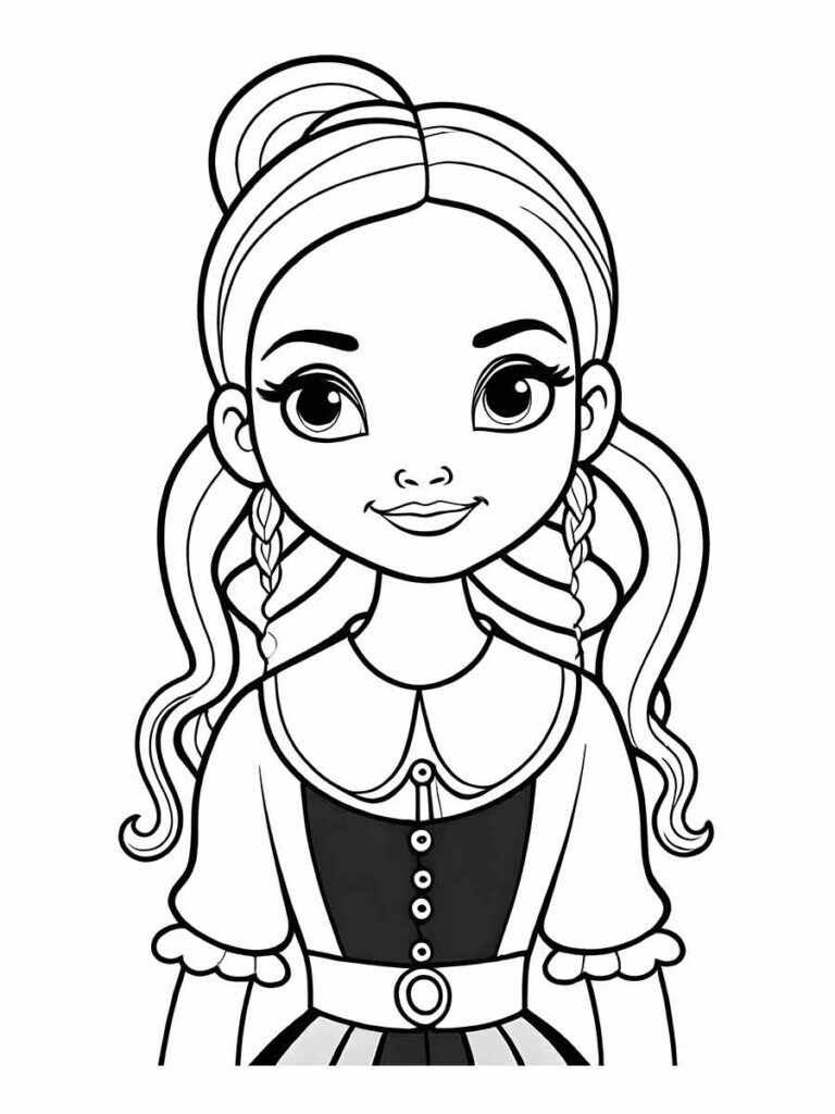 desenho para colorir e imprimir wandinha