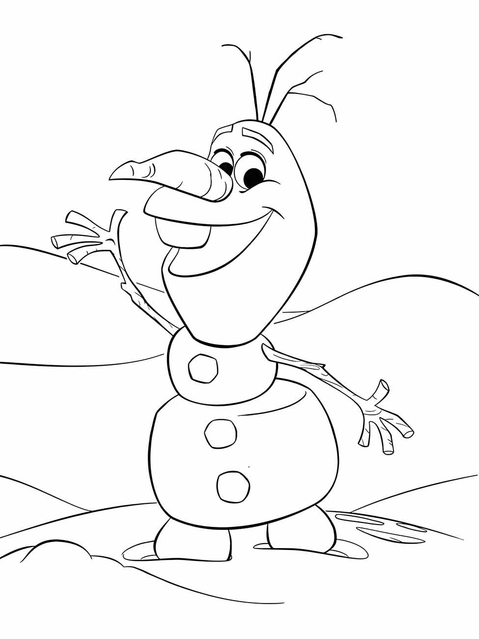 Olaf para pintar e Colorir