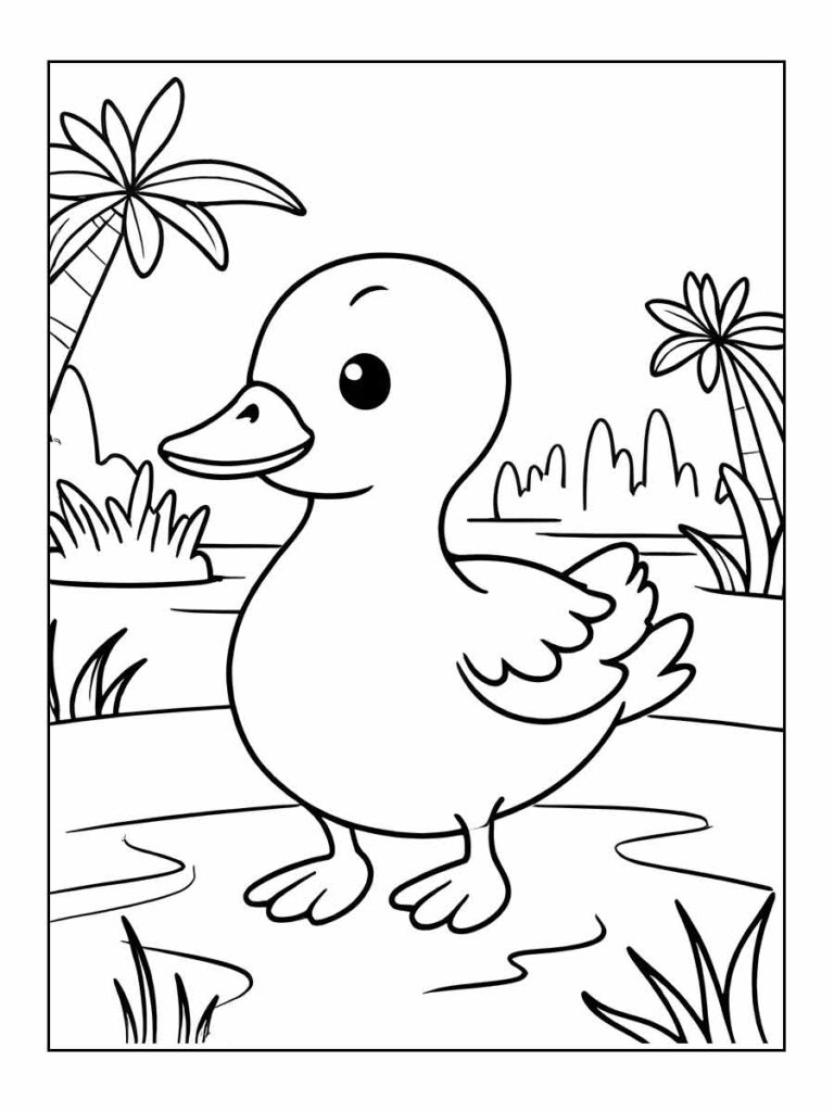 desenho do pato para colorir