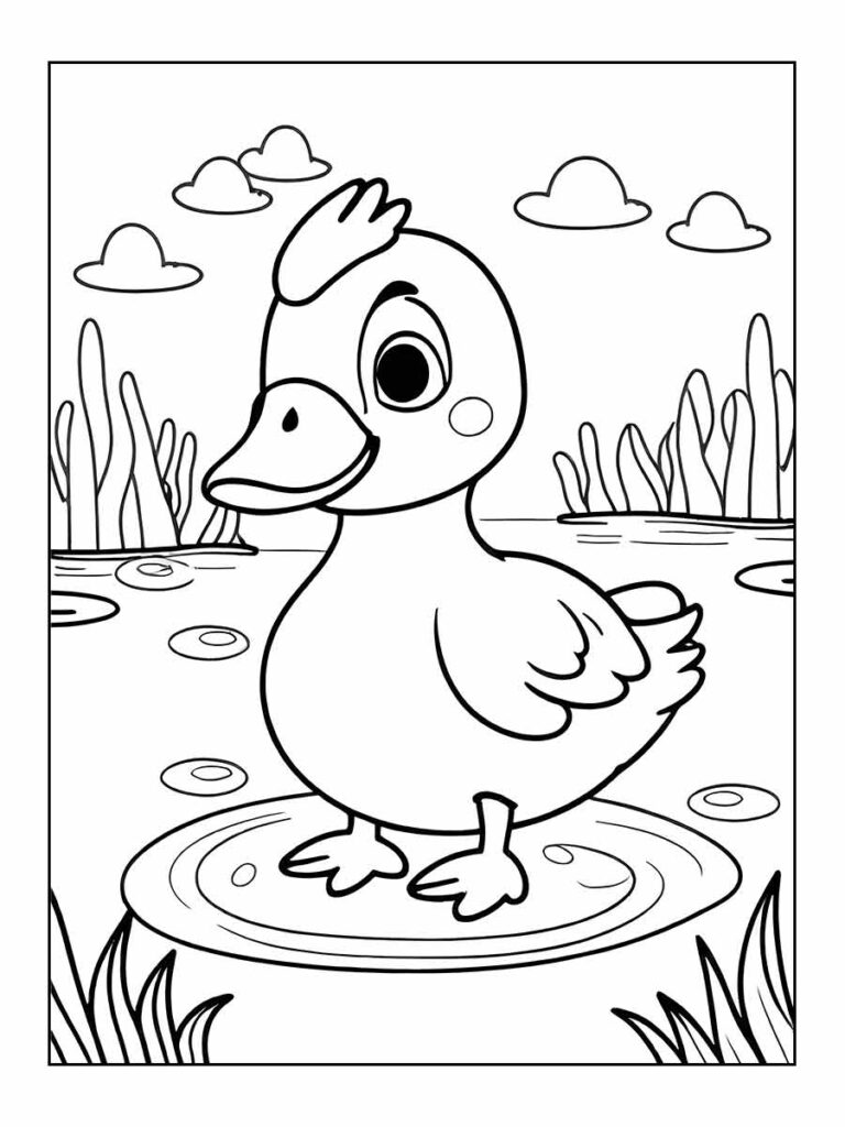 desenho de pato para colorir