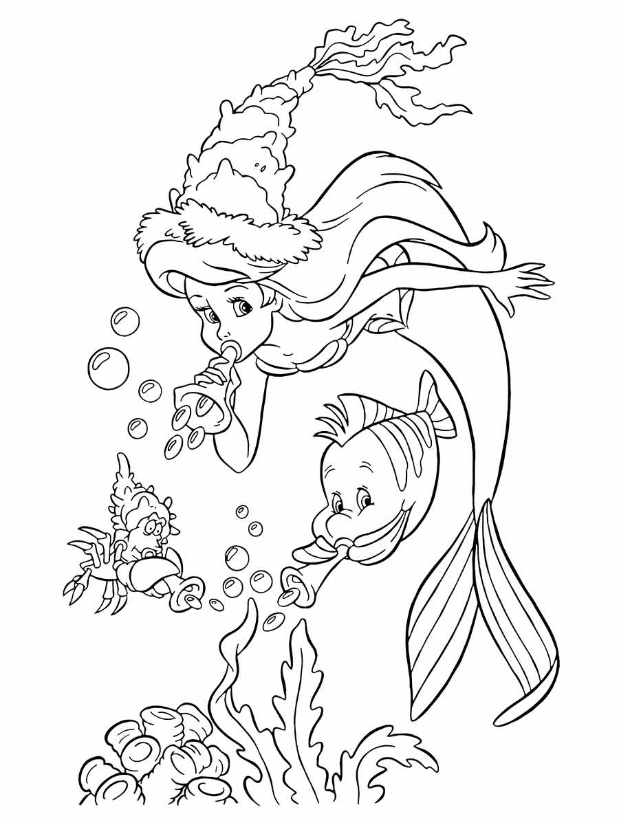 Desenhos para colorir ariel