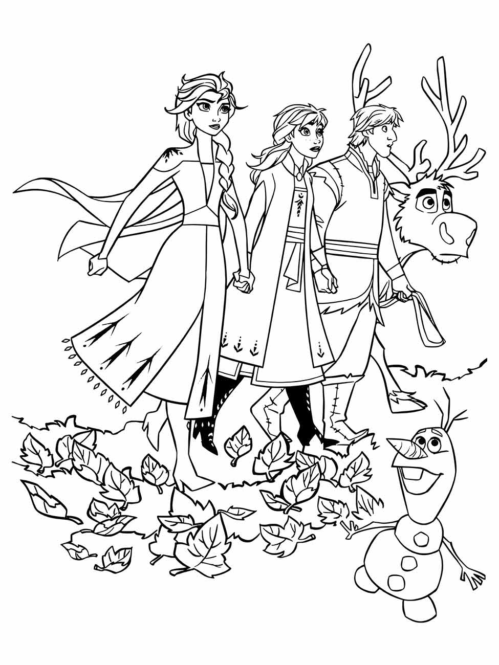 Desenhos da Frozen para Colorir e Imprimir