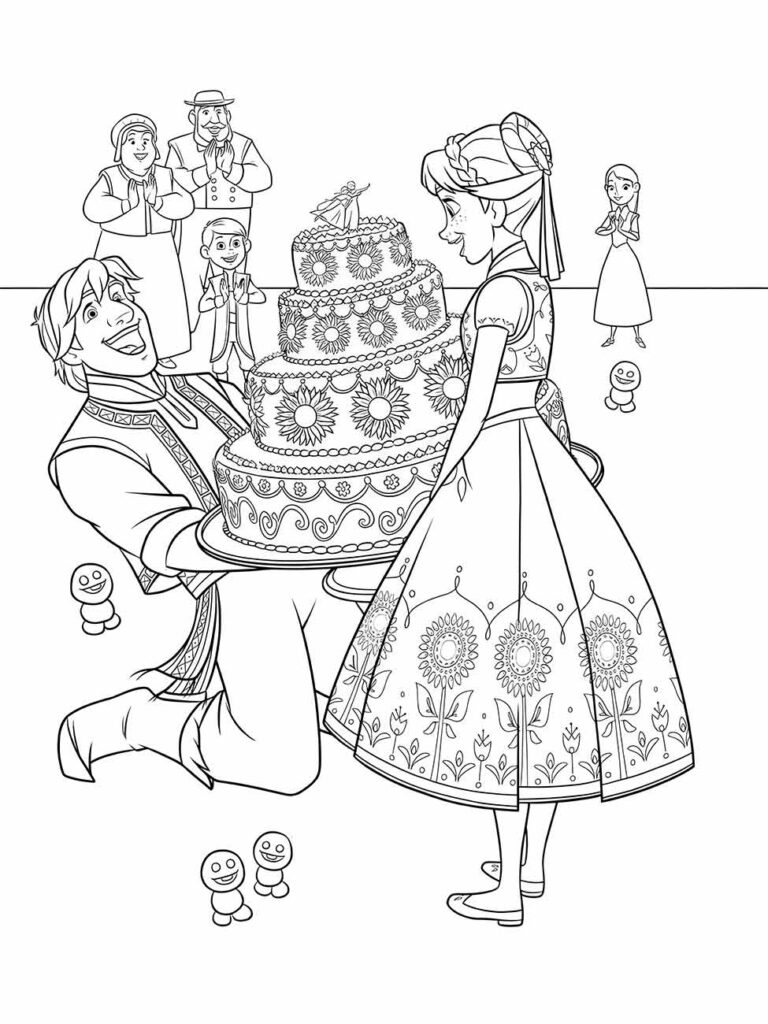 Desenho da Frozen para Colorir e Imprimir