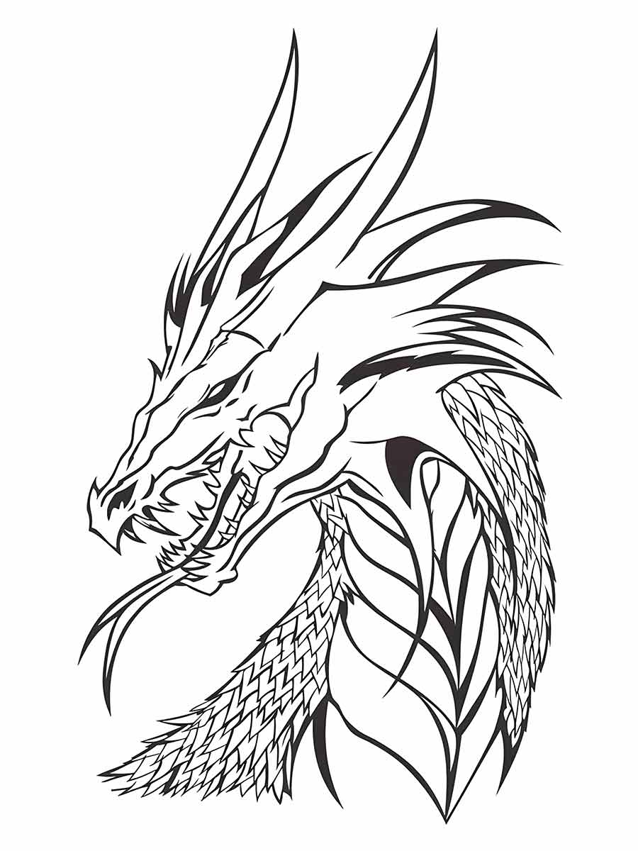 Desenho para colorir de dragão