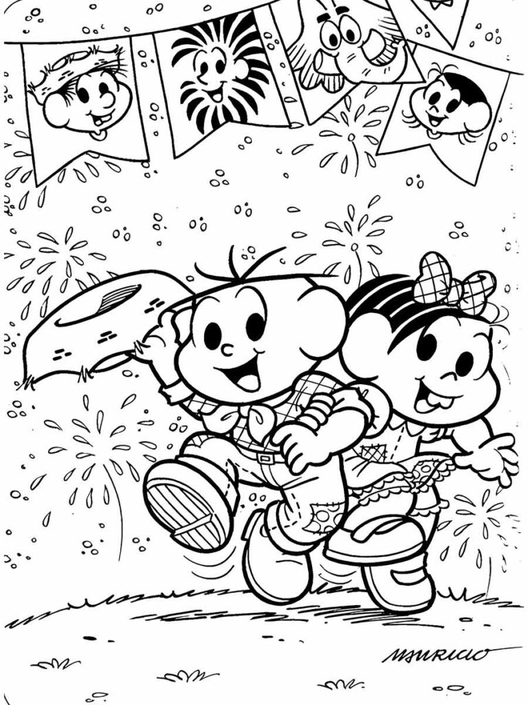 Desenho Festa Junina para colorir