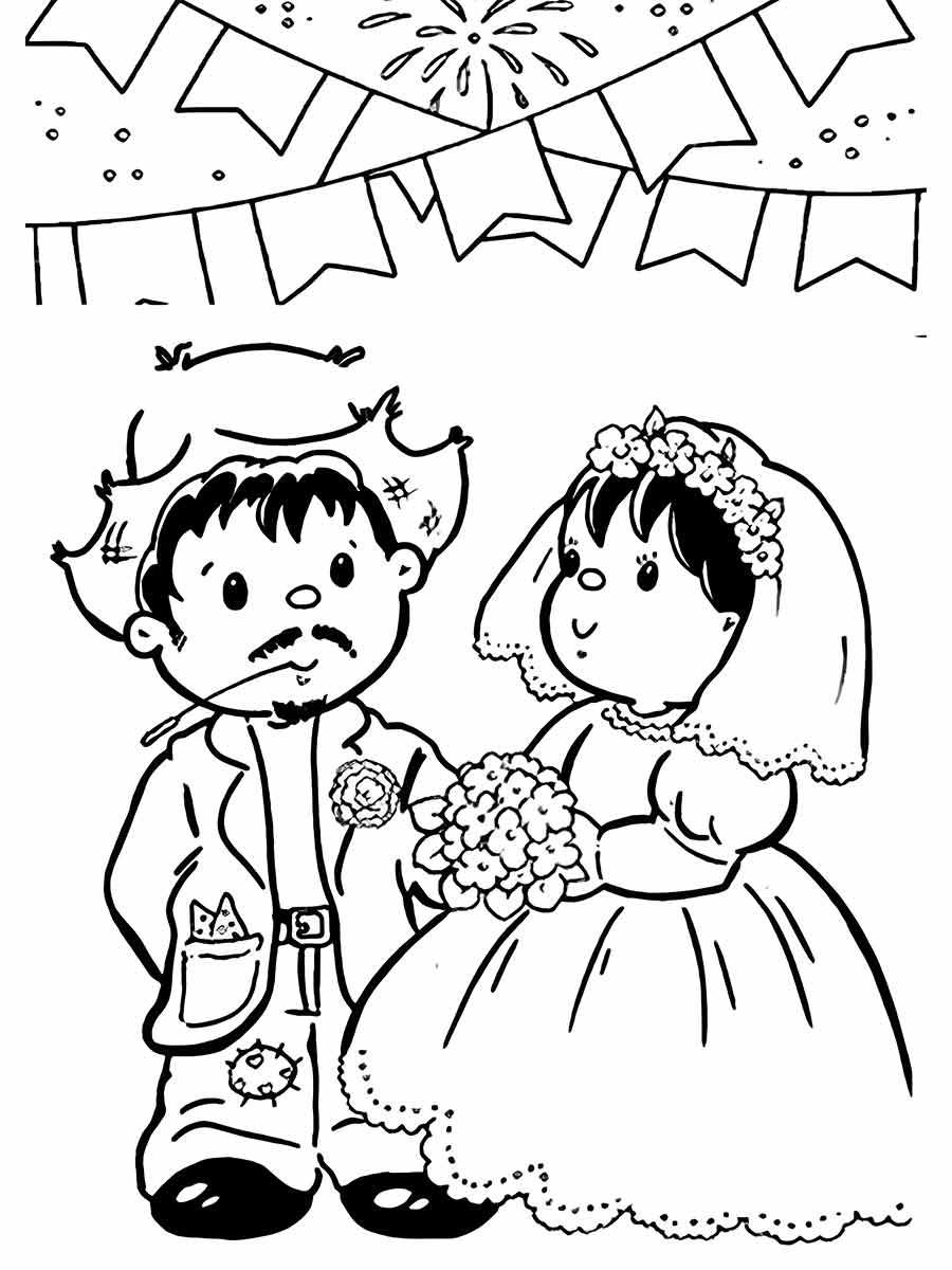 Desenho de Festa Junina para imprimir