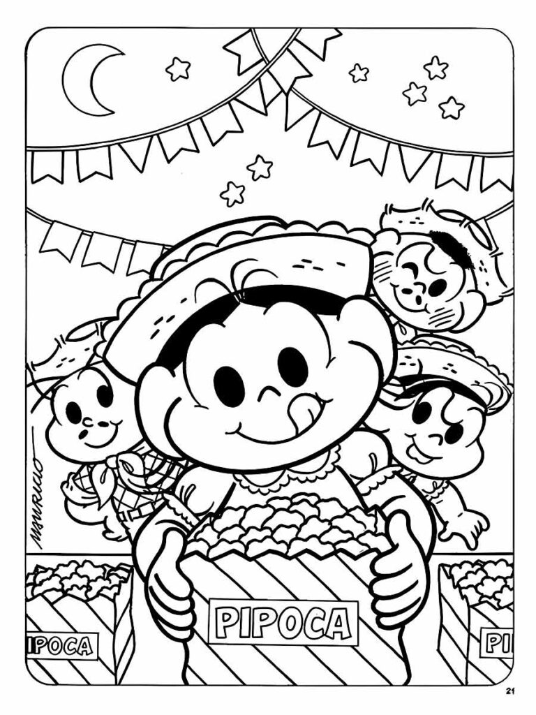 Desenhos para colorir de Festa Junina