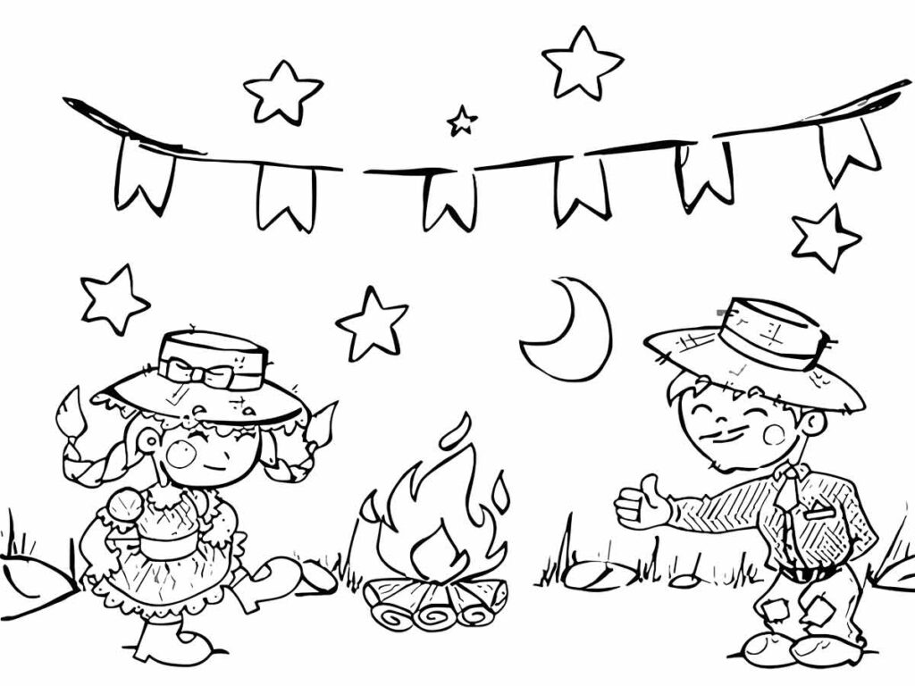 Desenhos para colorir Festa Junina