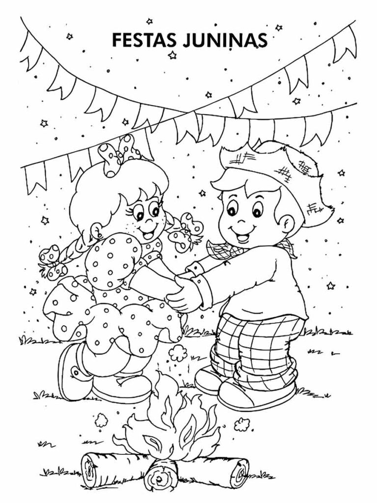 4 DESENHOS PARA COLORIR NO TEMA DA FESTA