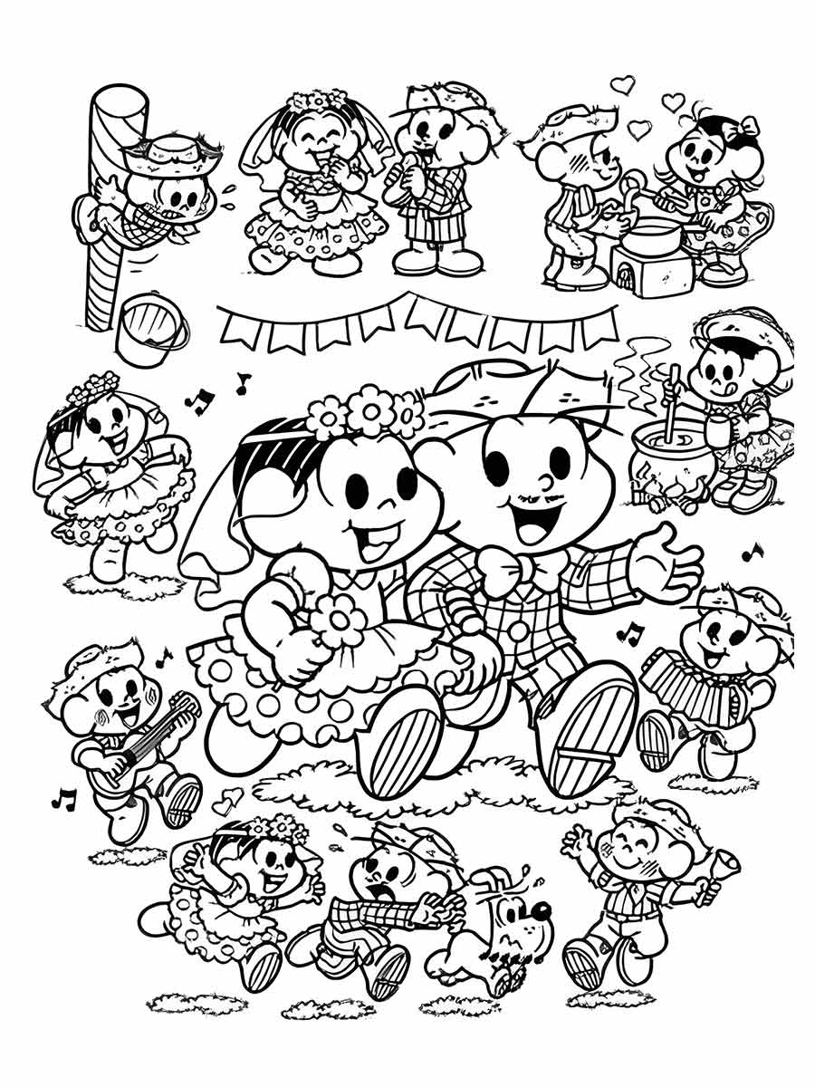 Desenhos Festa Junina para colorir