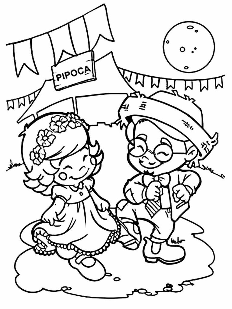 Festas Juninas Desenhos para colorir