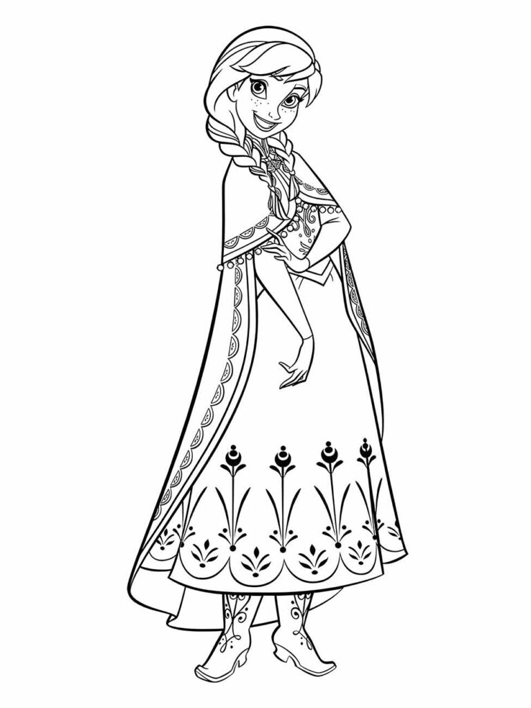 Elsa Frozen para Colorir