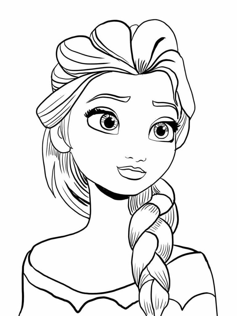 Elsa Frozen para Colorir