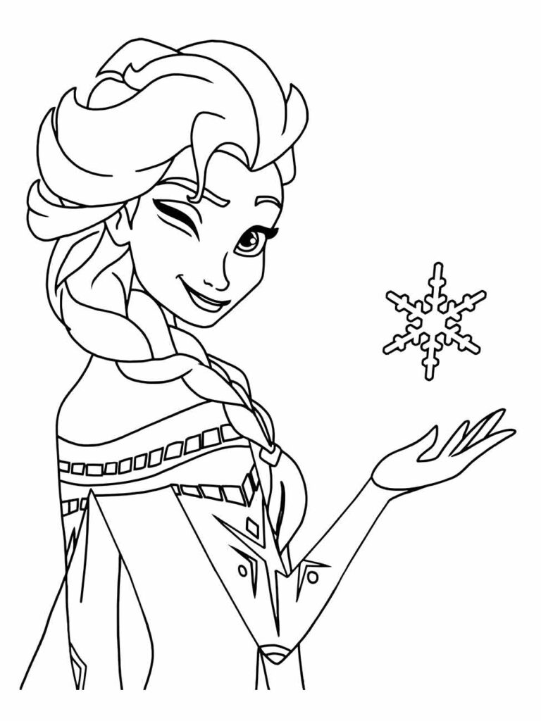 Elsa Frozen para Colorir