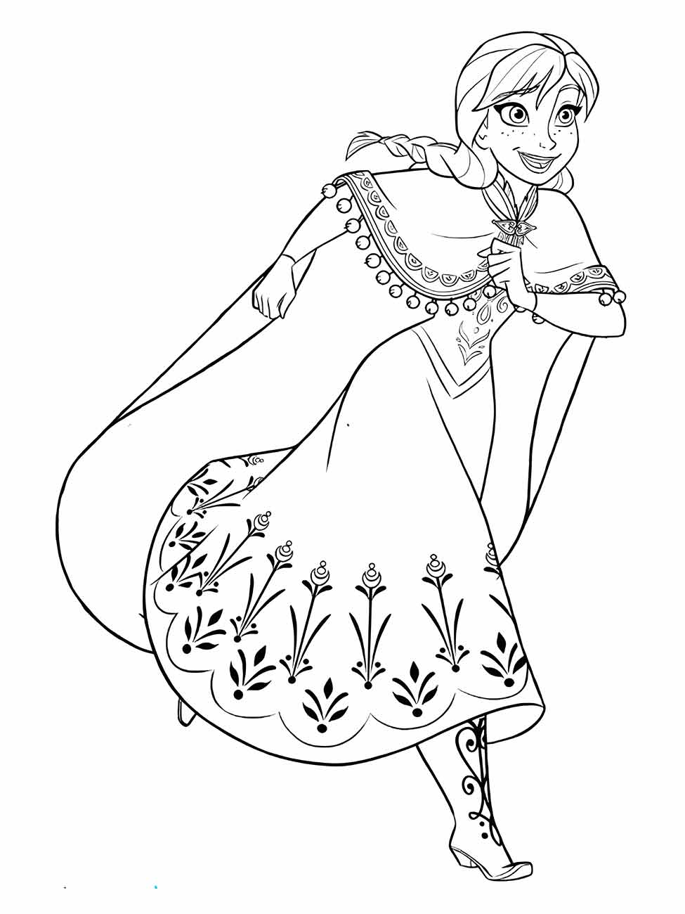 Desenho para Imprimir e Colorir da Frozen