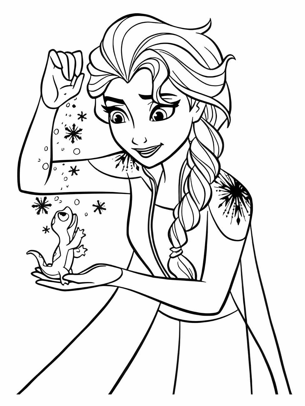 Elsa da Frozen para Colorir