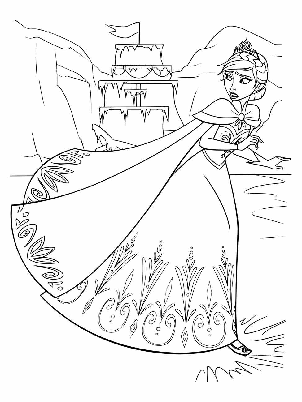 Imprimir Desenho Frozen para Colorir